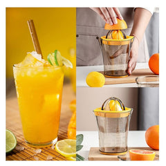 Storcator manual citricie Kaveny, cu recipient de 600 ml, 15x8.5x13.5 cm, material ABS, Transparent