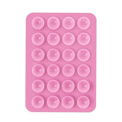 Suport Adeziv Universal, Kadeny, pentru Telefon/Tableta, cu 24 Ventuze, potrivit pentru Tik-Tok/Selfie/Vizionare Video, din Silicon, 8 x 5.5 x 1 cm, Roz