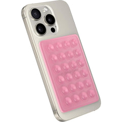 Suport Adeziv Universal, Kadeny, pentru Telefon/Tableta, cu 24 Ventuze, potrivit pentru Tik-Tok/Selfie/Vizionare Video, din Silicon, 8 x 5.5 x 1 cm, Roz