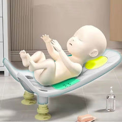 Suport de Baie Bebelusi, Kadeny, 0-12 luni, Montare pe Chiuveta/Lavoar/Cada, Ventuze Antiderapante cu Intaltime Reglabila, 50 x 24 x 12.5 cm, Alb