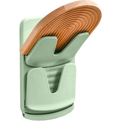 Suport de Bucatarie, Kadeny, pentru Capace/Tocatoare, din Plastic, Colectare Apa Scursa, Montare fara Perfoarare, 33.3 x 20.7 x 3.5 cm, Verde