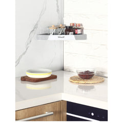 Suport Depozitare, Kadeny, din Plastic, Montare fara Perforatii, pentru Baie/Bucatarie, 28 x 39 x 4.5 cm, Gri