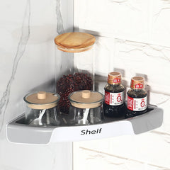 Suport Depozitare, Kadeny, din Plastic, Montare fara Perforatii, pentru Baie/Bucatarie, 28 x 39 x 4.5 cm, Gri