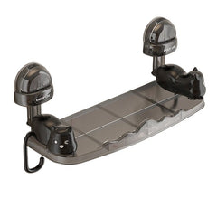 Suport pentru Baie, Kadeny, Montare pe Perete, Model Pisicute, ABS, Adeziv, Raft pentru Depozitare, 33.4x17.7 cm, Negru