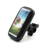 Suport husa telefon mobil Kaveny pentru bicicleta si motocicleta, rezistent apa si socuri, touchscreen, 360 rotativ, negru, 4.8 - 5.4 inch