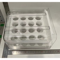 Suport pentru Oua, Kadeny, Strat Dublu, Capacitate 32 de Oua, 23.5x21.5 cm, din Plastic, Alb