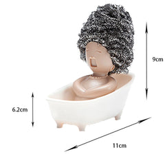 Suport pentru Spalat Vase, Kadeny, pentru Burete/Sarma, Model Cada, Alb/Bej