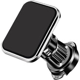 Suport Auto pentru Telefon, Kadeny, MagSafe, cu Magnet, Prindere Grila de Ventilatie, Detalii Fine, Rotativ 360 de Grade, Plastic Magnet Silicon, 5.1x3.9 cm, Negru Argintiu