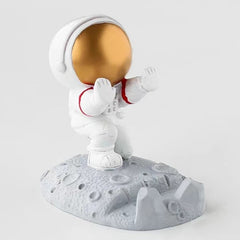 Suport pentru Telefon, Kadeny, Suport de Birou pentru Telefon, Suport Telefon pentru Copii, Model Astronaut, Model 2, 9 x 8.5 x 6.5 cm, Plastic, Alb