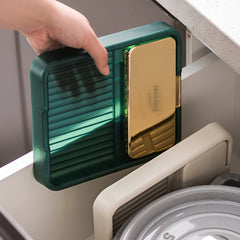 Suport Pliabil, Kadeny, pentru Capace, Linguri, Multifunctional, Plasare pe Blatul de Bucatarie, 18.9x16.2x2.6 cm, Verde