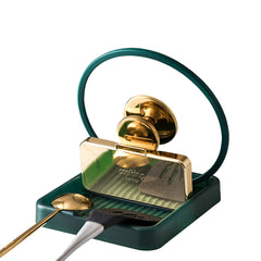 Suport Pliabil, Kadeny, pentru Capace, Linguri, Multifunctional, Plasare pe Blatul de Bucatarie, 18.9x16.2x2.6 cm, Verde