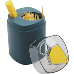 Suport Scobitori, Kadeny, Automat, cu Buton si Capac, din PP, 9.5x6 cm, Albastru