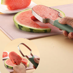 Taietor Decojitor pentru Pepene, Kadeny, pentru Legume si Fructe, Multifunctional, Set din 3 Parti, Otel Inoxidabil si Plastic PP, 22.5 x 7 cm Verde