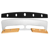 Taietor Feliator de Pizza, Kadeny, din Otel Inoxidabil, cu Capac, Maner din Doua Bucatie, din Lemn, Antialunecare, Lama Neteda si Ascutita, 34x10 cm, Maro