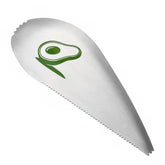 Taietor special pentru avocado Kaveny, 3 in 1, forma curbata, zimti pentru apucare si taiere, din otel inoxidabil, 15 x 6 cm, gri