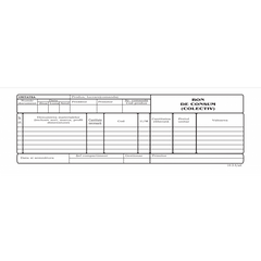 Tipizat - bon consum colectiv - 1/2 A4, landscape, simplu, 100 file