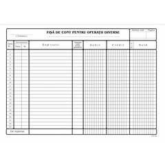 Tipizat - fisa cont operatii diverse - A4, 230g/mp