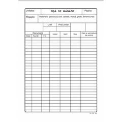Tipizat - fisa magazie - A5, 120g/mp