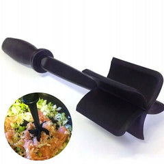 Tocator de Carne Manual, Kadeny, cu Lama pentru Tocarea si Amestecarea Carnii, 28x6cm, cu 5 Lame Curbate, Rezistent la Caldura, Multifunctional, Plastic Rezistent, Negru