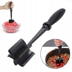 Tocator de Carne Manual, Kadeny, cu Lama pentru Tocarea si Amestecarea Carnii, 28x6cm, cu 5 Lame Curbate, Rezistent la Caldura, Multifunctional, Plastic Rezistent, Negru