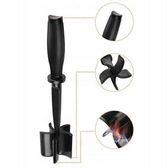 Tocator de Carne Manual, Kadeny, cu Lama pentru Tocarea si Amestecarea Carnii, 28x6cm, cu 5 Lame Curbate, Rezistent la Caldura, Multifunctional, Plastic Rezistent, Negru