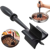 Tocator de Carne Manual, Kadeny, cu Lama pentru Tocarea si Amestecarea Carnii, 28x6cm, cu 5 Lame Curbate, Rezistent la Caldura, Multifunctional, Plastic Rezistent, Negru