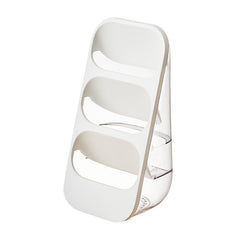 Suport - Organizator pentru Tacamuri, Kadeny, 3 Compartimente, Suport pentru Cosmetica, Ustensile, Material PP Durabil, 33 x 16 x 15 cm Alb