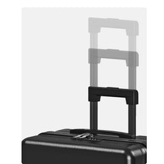 Troler de Calatorie, Kaveny, 56 x 35 x 22 cm, 4 Roti, Maner Reglabil, din ABS, cu Fermoar, Blocare cu Cod, Impermeabil, Model Astronaut, Negru