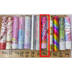 Tun Confetti, Kaveny, Model Mix din Folie, 40 cm, Ambalaj din Carton, Eliberare prin Rasucire, Multicolor