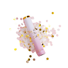 Tun Confetti Petrecere, Kaveny, Lungime 30 cm, Alb/Auriu
