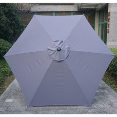 Umbrela Terasa/Gradina Kadeny , Inaltime 2,5 m, Diametru 2.30 m, Manivela/Inclinare, Gri