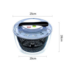 Uscator Manual pentru Salata si Verdeturi, Kadeny, Plastic, 20x20x25 cm, Capacitate 5L, Negru