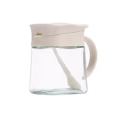 Recipient Condimente, Kadeny, din Stilca, 180 ml, cu Maner si Lingurita, 11.3 x 8.2 cm, Capac Ondulat, Alb