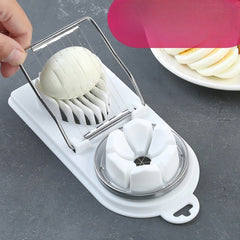 Feliator multifunctional Kaveny pentru oua, mozzarela, fructe, 2 forme de feliere, agatatoare, 20 cm, Alb