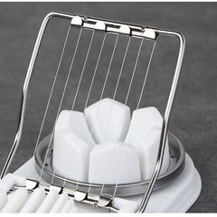 Feliator multifunctional Kaveny pentru oua, mozzarela, fructe, 2 forme de feliere, agatatoare, 20 cm, Alb