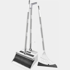 Set curatenie 3 in 1 Matura Faras si Razuitor, Kaveny, Matura cu Perii Moi, Faras cu sistem de Inchidere, cu Razuitor de Podea, Alb