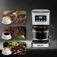 Aparat de Cafea HALEY 950W, 1.5L, LED Display, Anti-Drip, Brewing Inteligent, Inox, Control Temperatura Precis