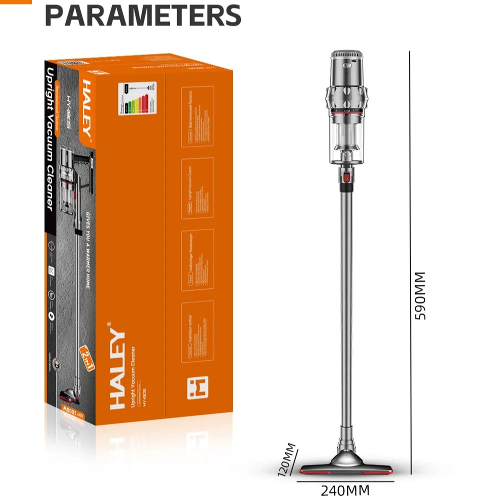 Aspirator Vertical 2 in 1 HALEY® HY-1905, 1000W, 6.0m Raza de Actiune, Capacitate 1.2L, Tehnologie Ciclonica, Filtrare Multi-HEPA, Indepartare Par de Animale