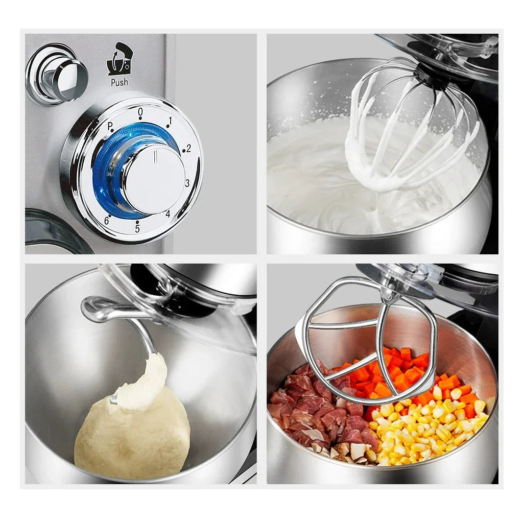 Robot de bucatarie multifunctional HALEY HY-2403, 7L, inox, 6 viteze + Turbo