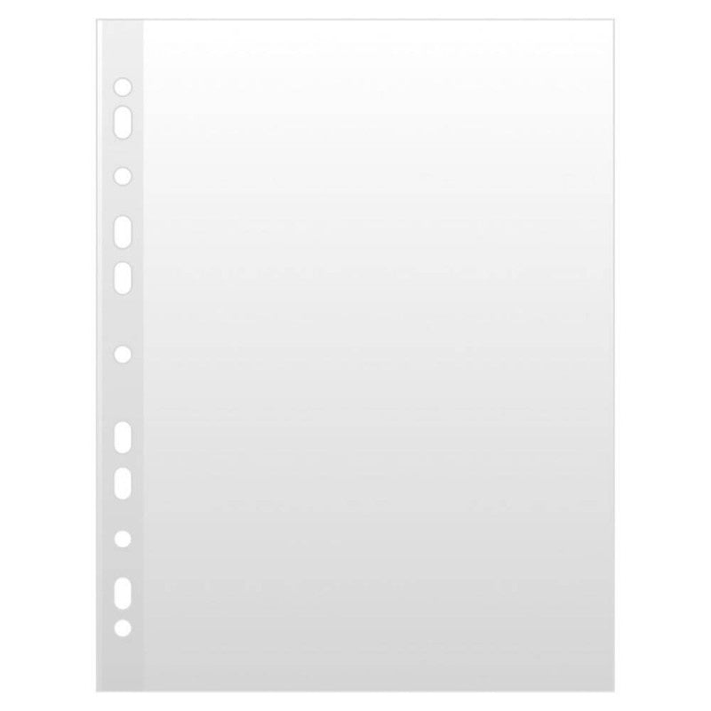 Folie de protectie Noki 4862, A4, portret, 200 microni, plastic, transparent, cu perforatii, cu fermoar, set 5 buc