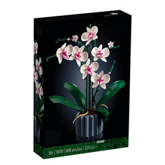 Set de Constructie Orhidee in Ghiveci, Kaveny, 31x6.5x21.5cm, Ornament Creativ, 608 Piese, Multicolor