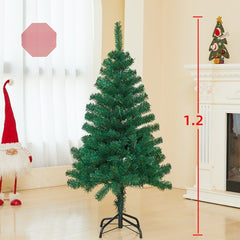 Brad de Craciun artificial cu suport inclus Kadeny, 120 cm, 240 ramuri/varfuri, material plastic, suport clasic, fara iluminare, utilizat pentru interior/exterior, verde