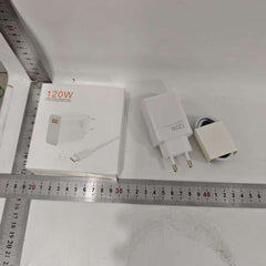 Incarcator Retea Super Charge pentru Telefon, Kadeny, 120W Standard UE, Port USB-B cu Cablu TYPE-C de 1m Inclus, Alb