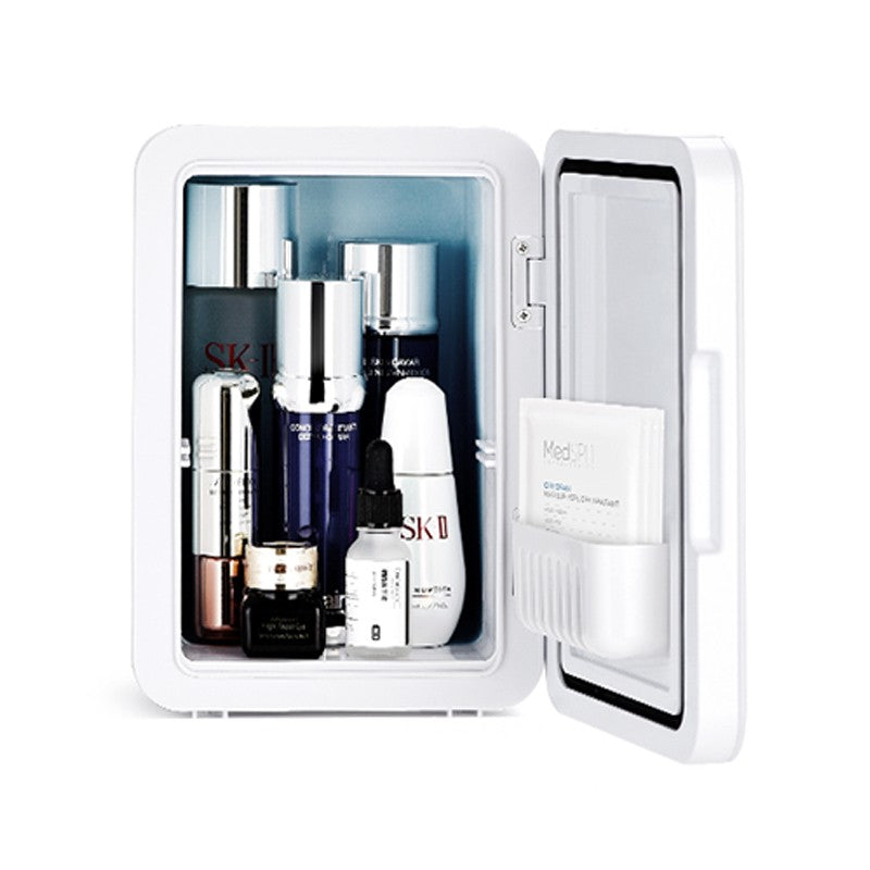 Mini frigider cosmetice, Kaveny, dubla functie de incalzire/racire, portabil, 12L, alb