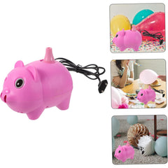 Pompa Electrica Pentru Umflat Baloane, 380 W, din Plastic, Model Porc, Roz