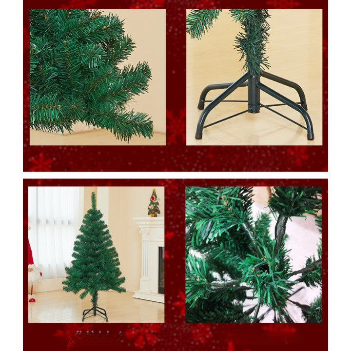 Brad de Craciun artificial cu suport inclus Kadeny, 155 cm, 600 ramuri/varfuri, material plastic, suport clasic, fara iluminare, utilizat pentru interior/exterior, verde