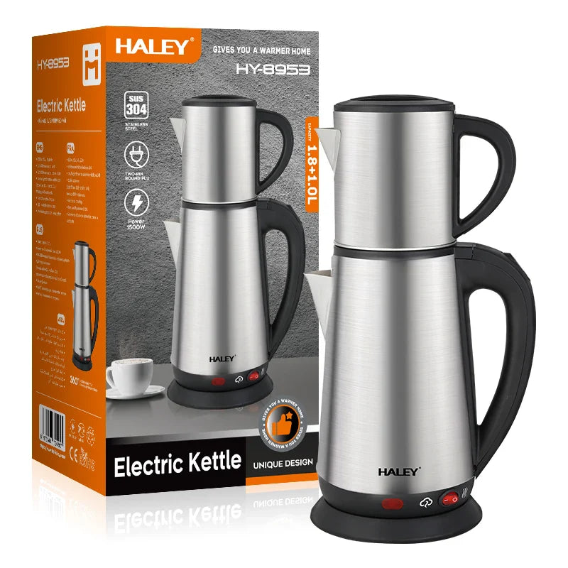 Ceainic Electric cu Capacitate Dubla Haley 1.8L+1.0L – Solutia Perfecta pentru Ceai si Cafea