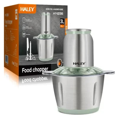 Tocator de alimente Haley HY-1238 – Putere de 500W si vas de 3L din inox pentru tocare eficienta