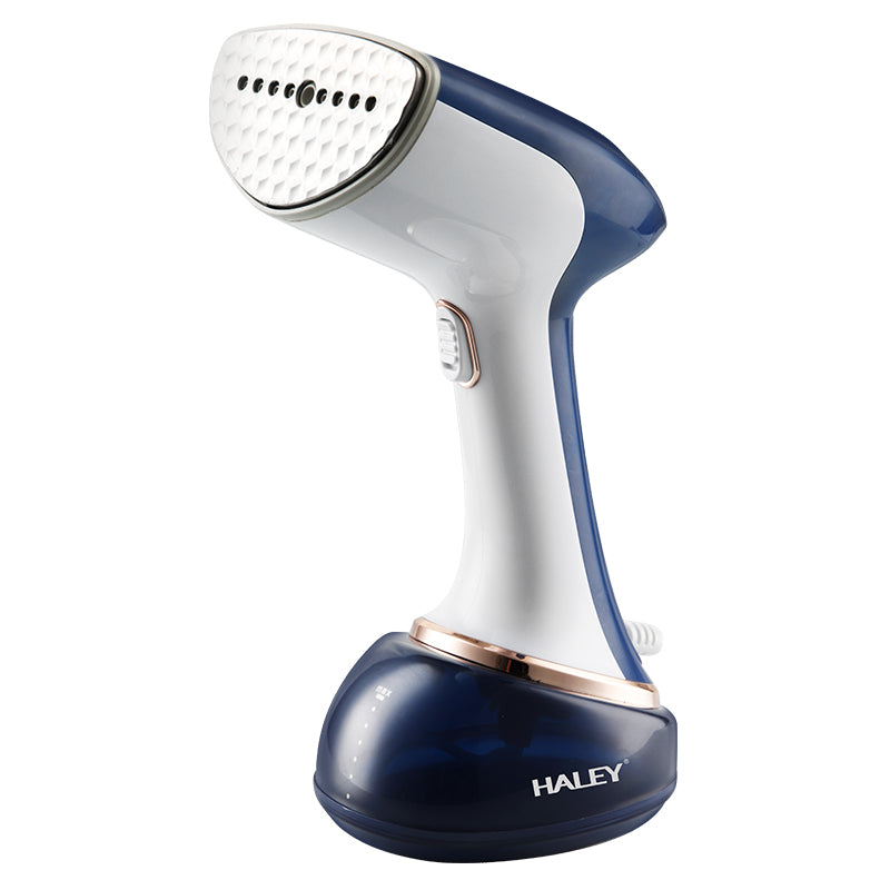 Fier de Calcat cu Abur HALEY, 1600W, Design Compact, Incalzire Rapida in 15 Secunde si Performanta Profesionala, Albastru/Alb