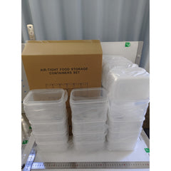 Cutii de depozitare alimente, Kadeny, Set din 24 Cutii pentru Condimente, Cereale, Cutii pentru Bucatarie, din Plastic PP, Cutii Alimentare, Diferite Dimensiuni, Transparente